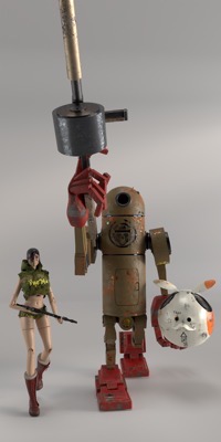 Action Figures Cycles Render