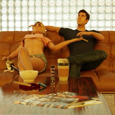 The Weekend Promo Image Couple Smoking